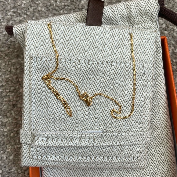 Hermès mini pop h pendant necklace, lilas with gold - Picture 7 of 8